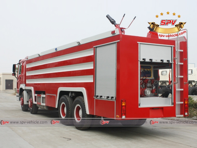 Left Back View of Fire Fighting Vehicle - HOWO 8x4 Left Back View of Fire Fighting Vehicle - HOWO 8x4